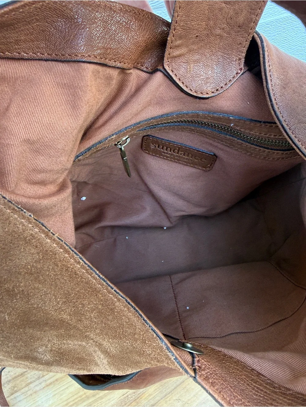 Sundance Italy Brown Leather & Suede Women’s Hobo Bag